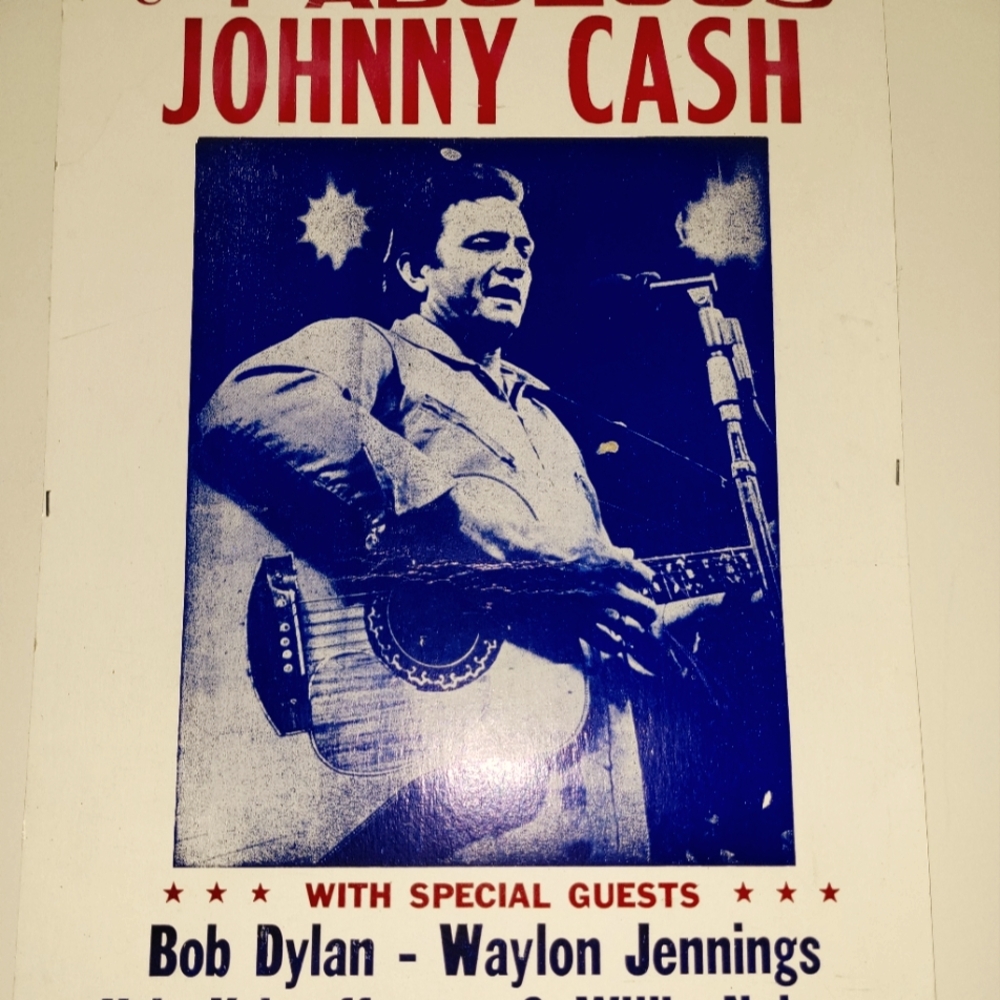 Johnny Cash  and Rolling Stones concert posters